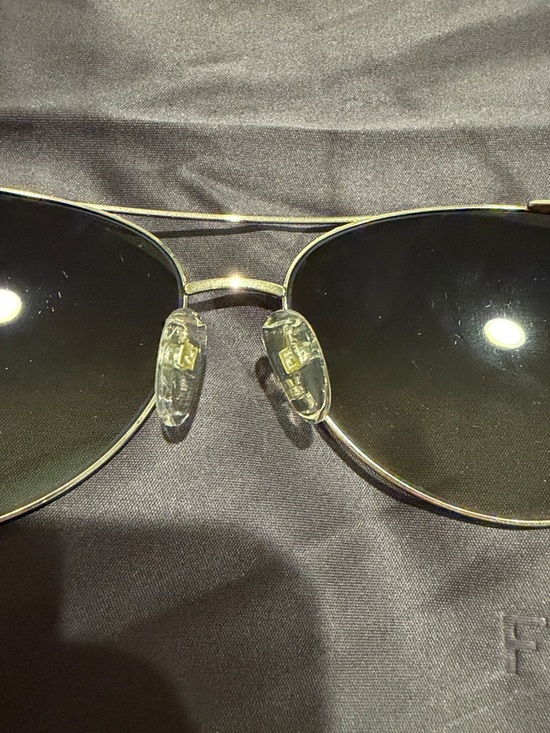 Fendi Gold Metal Aviator Sunglasses with Dark Green Lenses main image 5